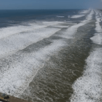 Forte ressaca do mar atinge a costa do Rio Grande do Sul