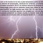 Quase meio milhão de raios no Rio Grande do Sul em dezembro