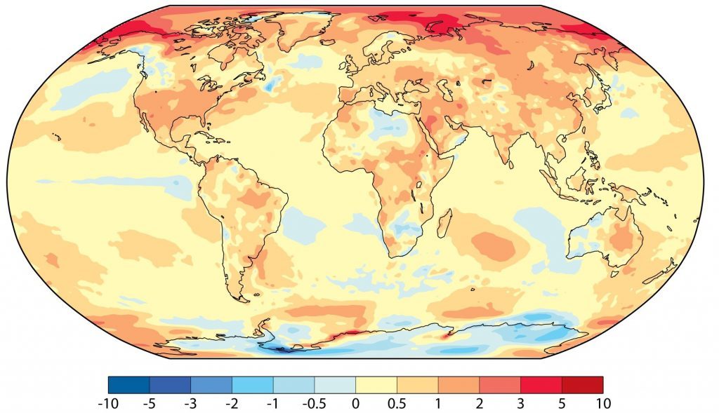 OMM, NOAA e NASA apontam 2017 como um dos anos mais quentes da história