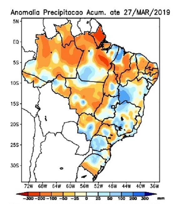 Mês de março teve mais chuva na Metade Norte