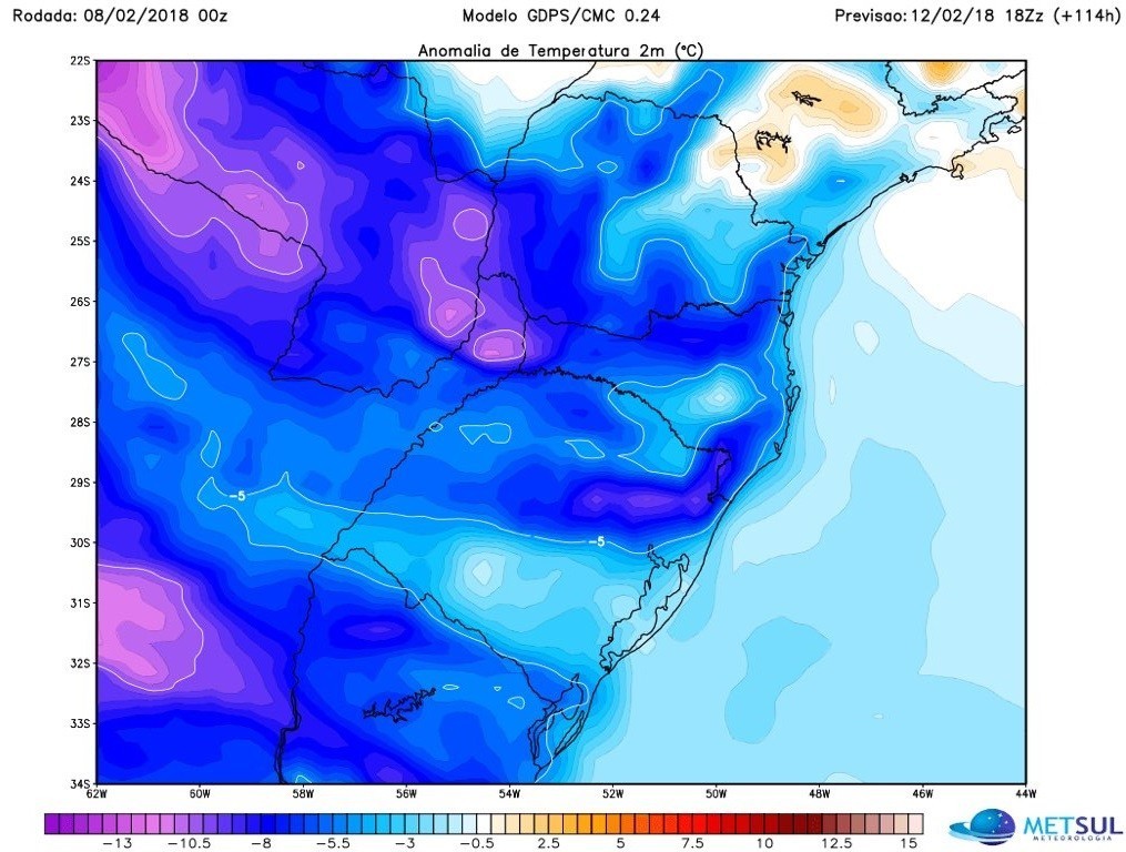 Massa de ar frio vai derrubar a temperatura durante o Carnaval