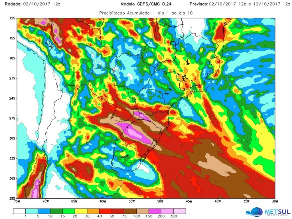 #Agro Muita chuva no Sul do Brasil