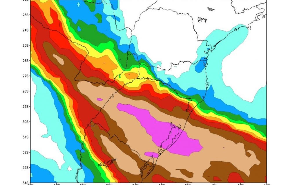 Muita chuva no Rio Grande do Sul