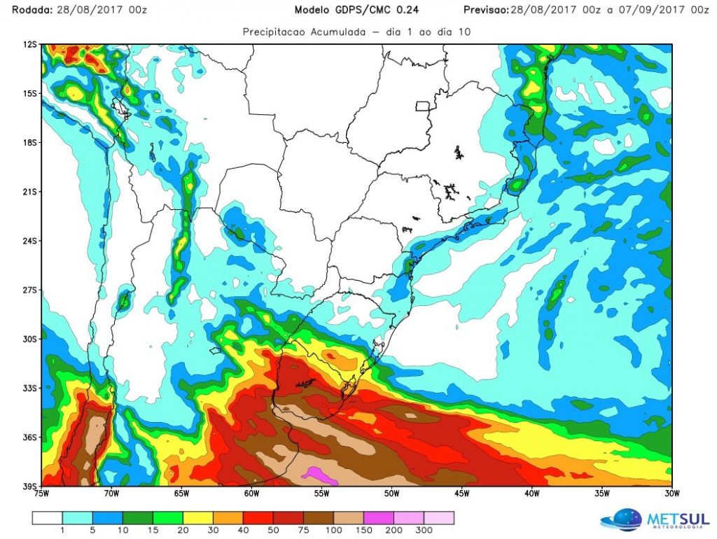 #Agro Tendência da chuva