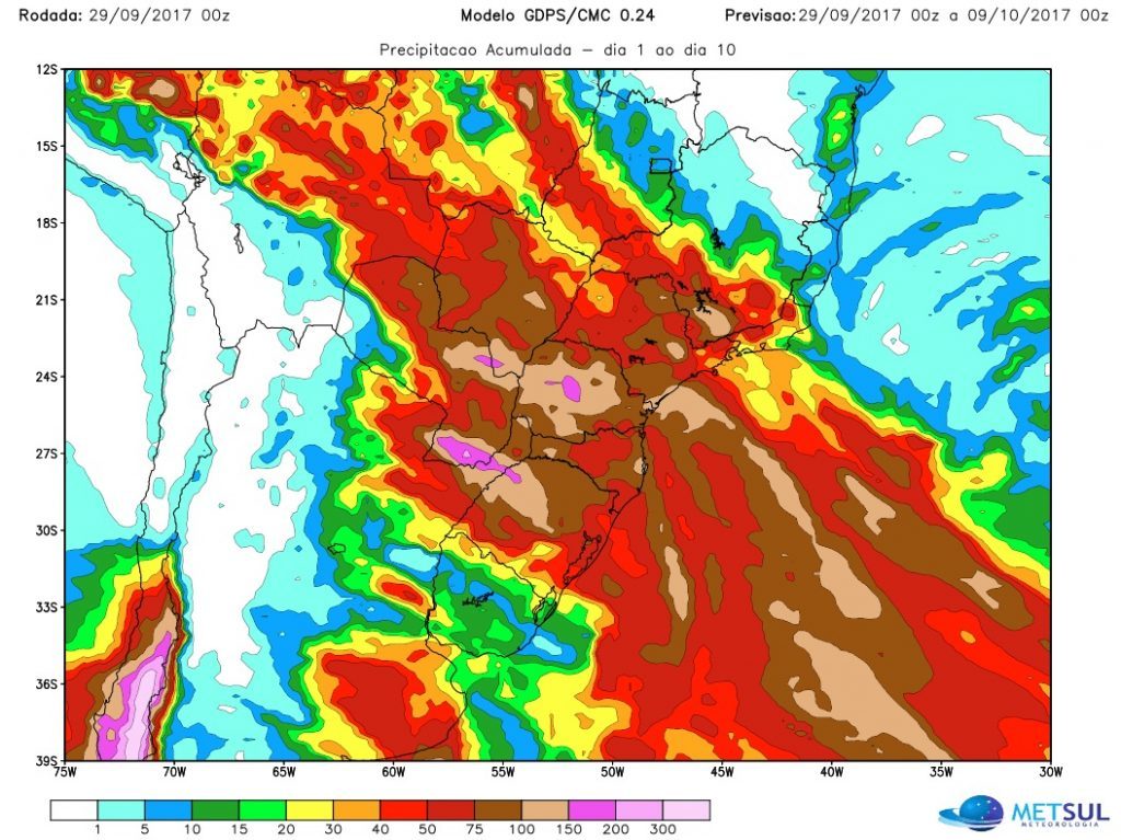 #Agro Tendência de chuva