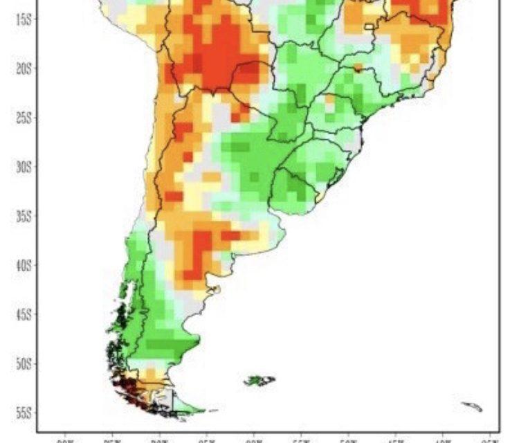 Chuva acima da média histórica no Sul do Brasil