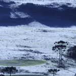 Frio e paisagens de inverno a um mês do Natal