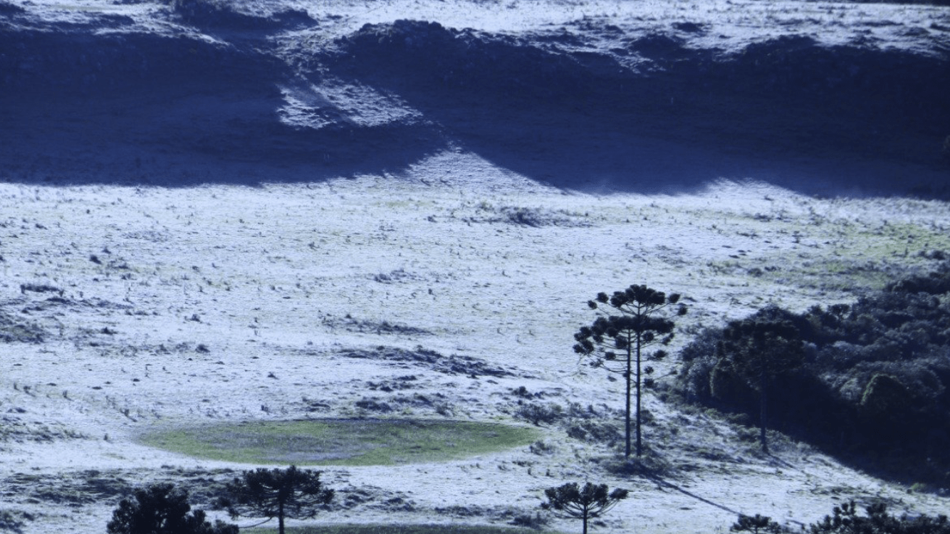 Frio e paisagens de inverno a um mês do Natal