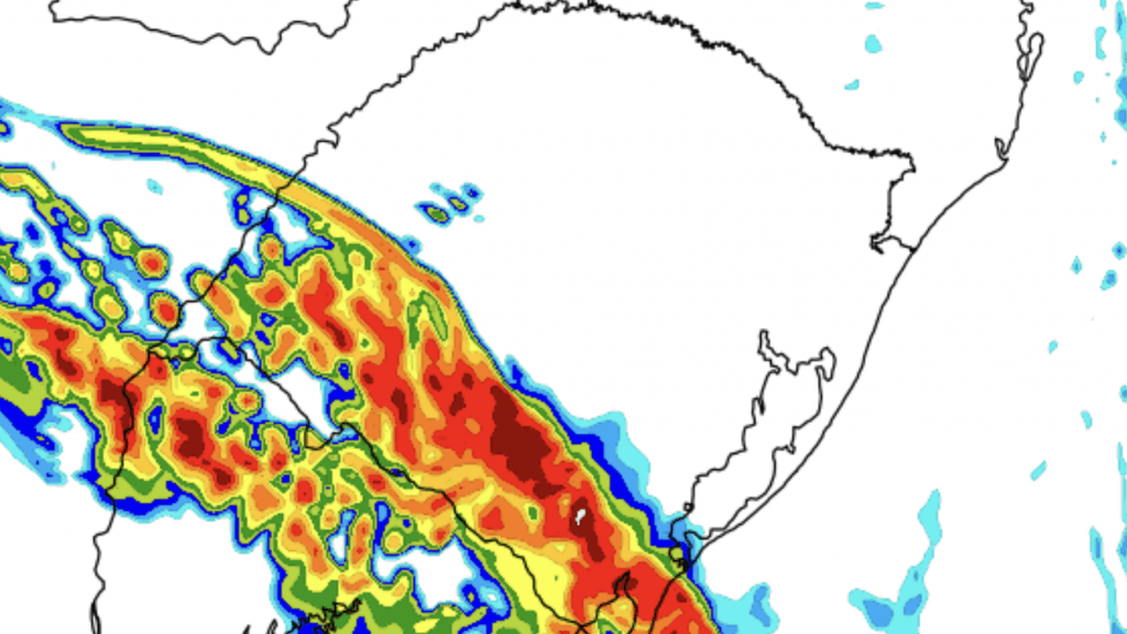 **ALERTA** Frente fria chega hoje com chuva e vendavais