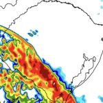 **ALERTA** Frente fria chega hoje com chuva e vendavais