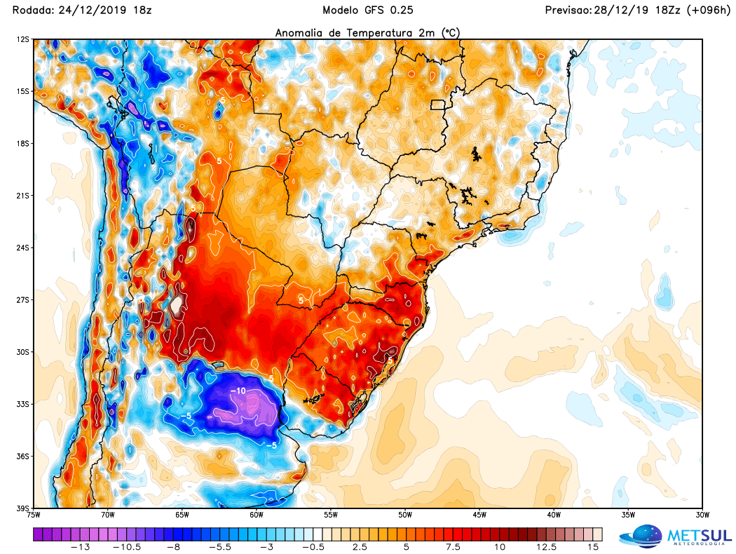 Bolha de calor sobre o Rio Grande do Sul traz calor extremo