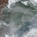 Fumaça da Austrália no céu do Rio Grande do Sul e Cone Sul