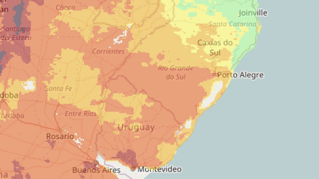 Risco de fogo em vegetação muito alto no Rio Grande do Sul