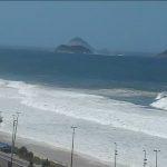 Forte ressaca do mar no Rio de Janeiro