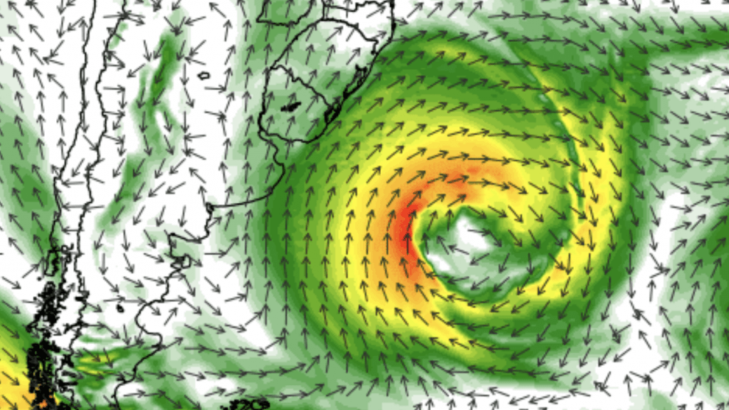 Novo ciclone extratropical no Atlântico repercutirá no Sul e no Sudeste