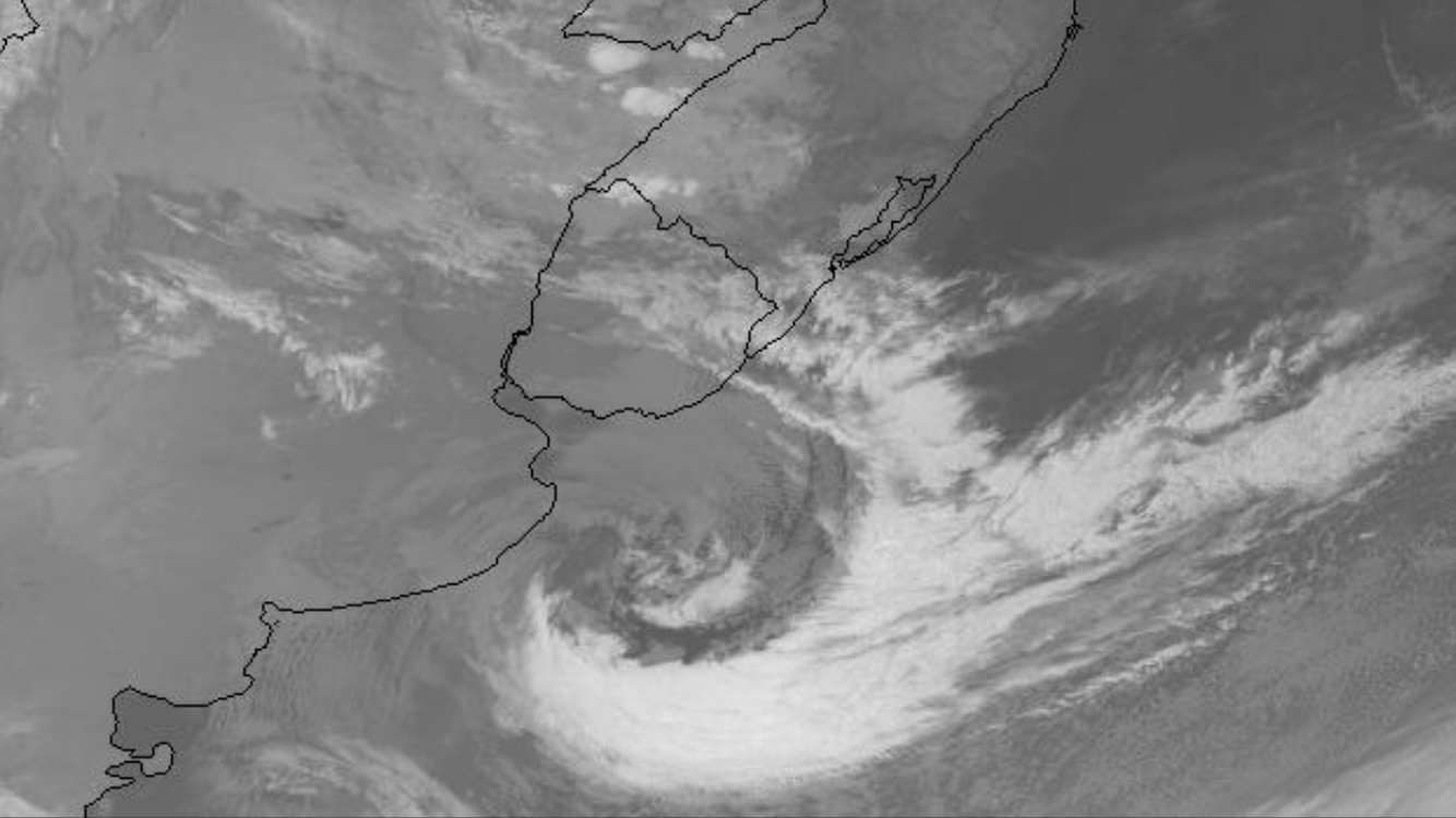 Os três impactos de ciclone na costa argentina no Sul do Brasil