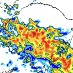 Frente fria avança com chuva nesta segunda-feira