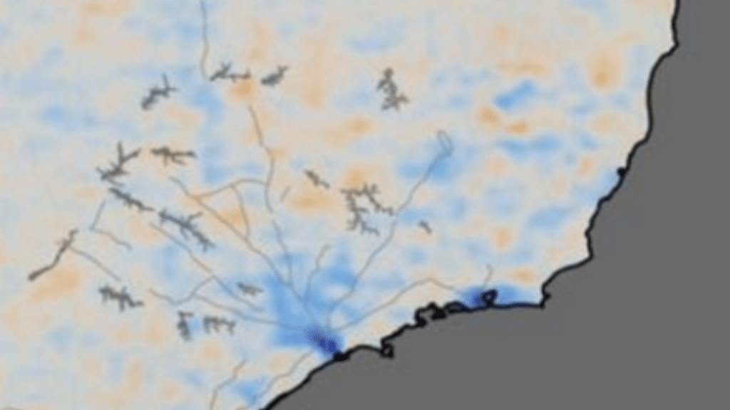 Mapa mostra a queda da poluição no Cone Sul com a pandemia