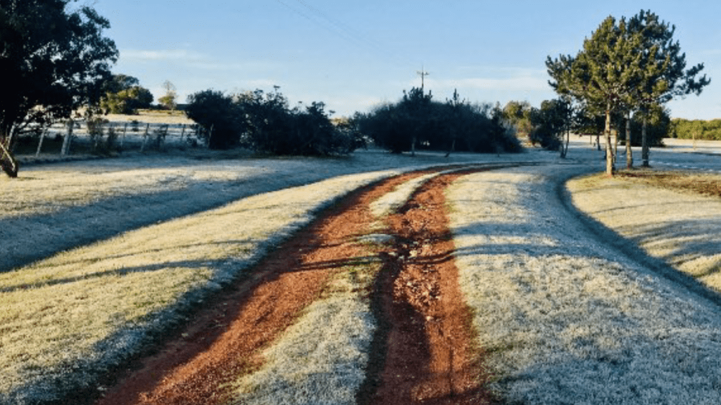 Sexta-feira começou com frio abaixo de zero no Uruguai