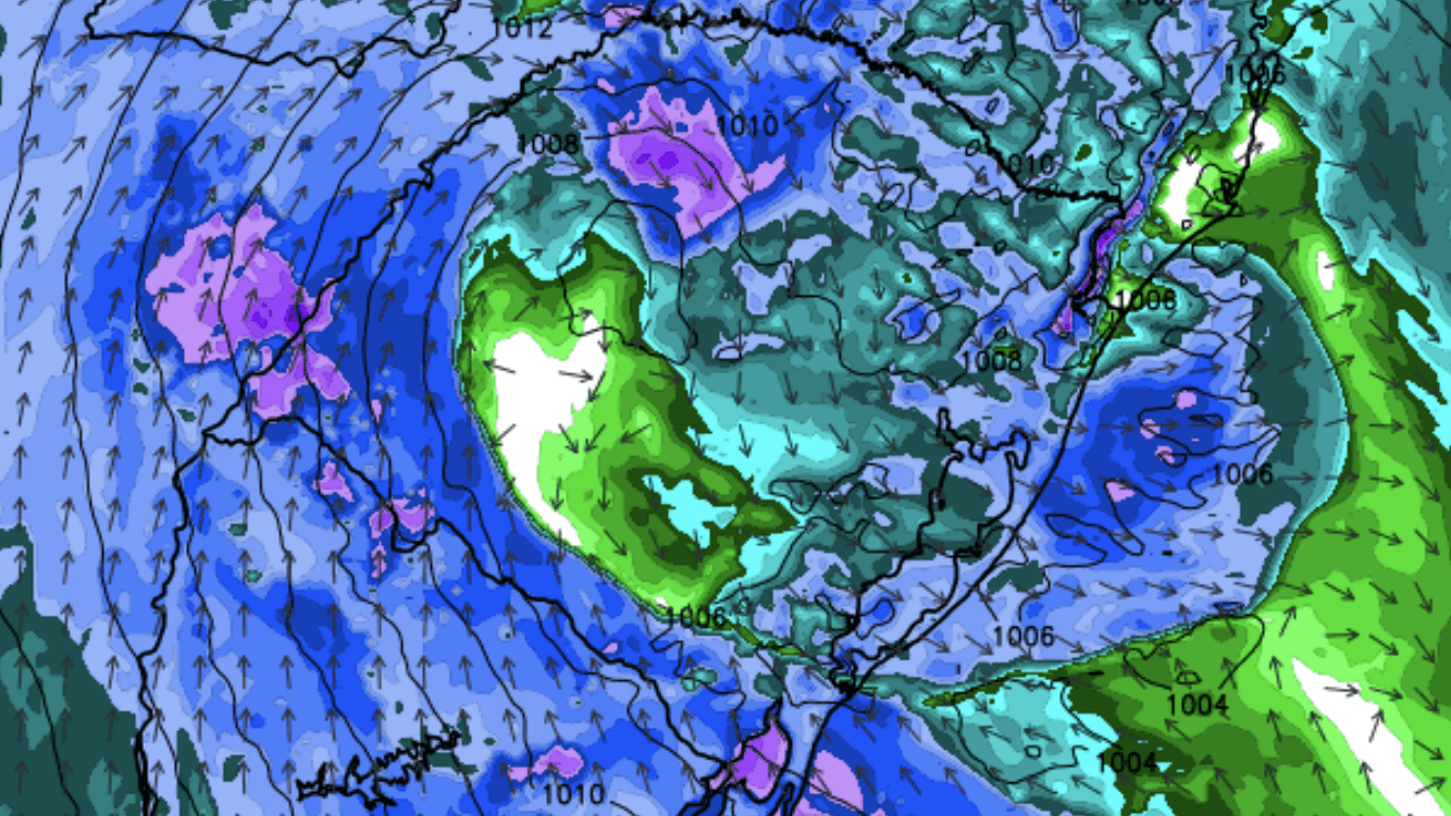 **ALERTA** Vórtice de ciclone traz chuva forte, ventania e frio