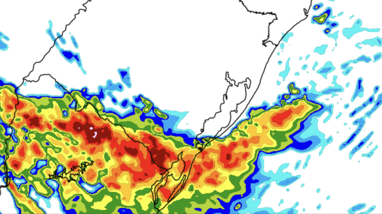 **ALERTA** Tormentas severas em parte do Uruguai