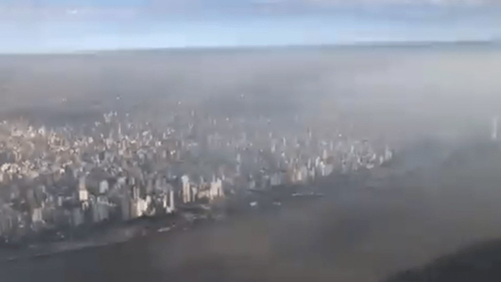 Fumaça cobre uma das maiores cidades da Argentina