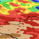 Chuva volumosa em áreas do Sul do Brasil
