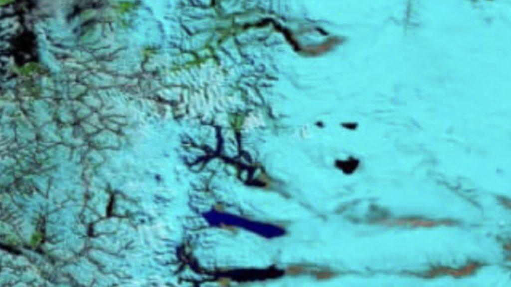 A incrível imagem da Patagônia coberta de neve vista do espaço