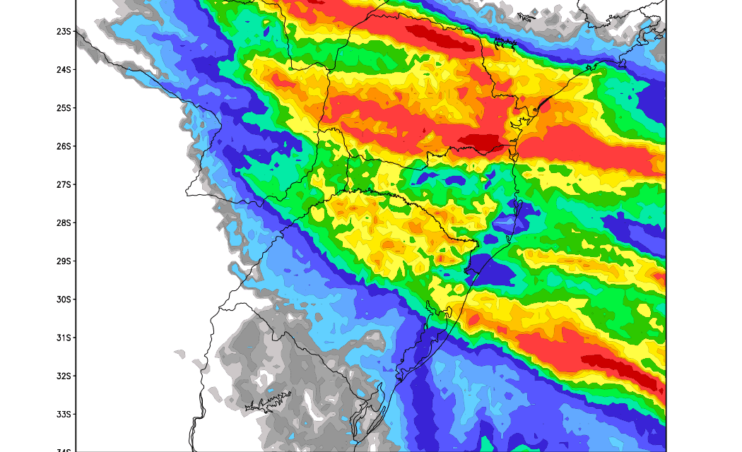 Previsão do tempo – Chuva e temporais no Sul do Brasil