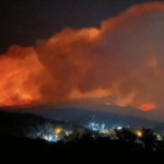 Enorme incêndio florestal na Argentina