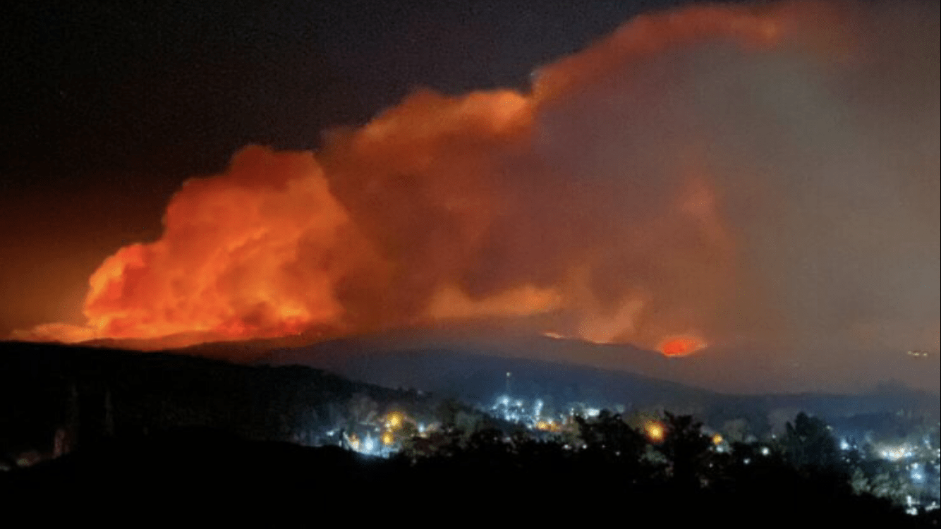 Enorme incêndio florestal na Argentina