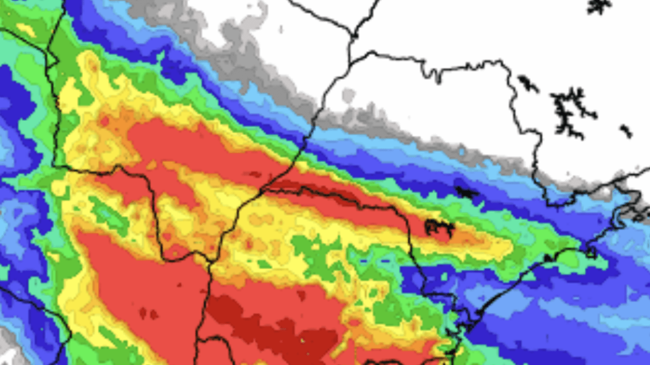 Previsão do tempo – Projeção de chuva para sete dias