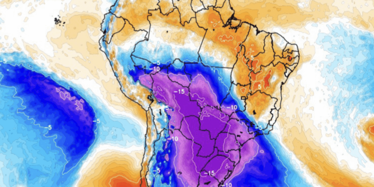 *ALERTA* Poderosa incursão polar com potencial histórico e de neve afetará metade do Brasil