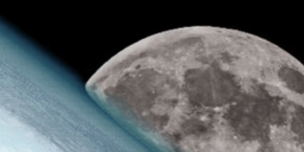 A incrível imagem da Lua e da Terra