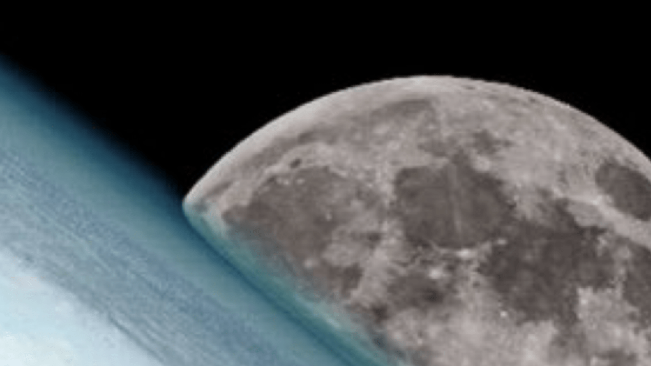 A incrível imagem da Lua e da Terra