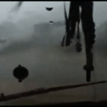 Raro video gravado dentro do tornado em Santa Catarina