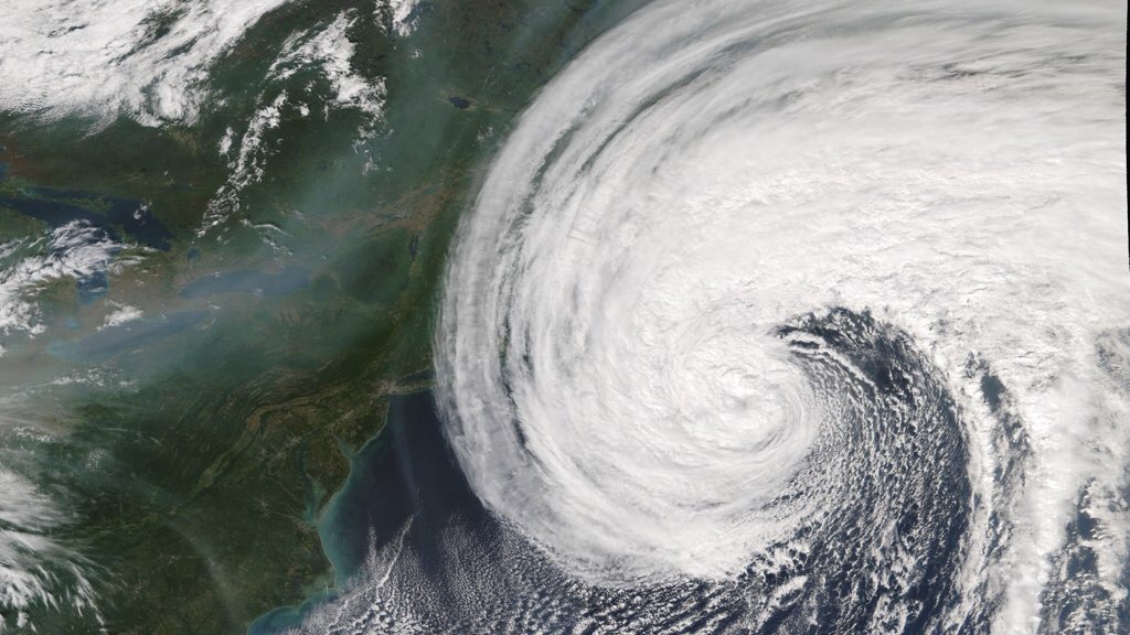 A incrível imagem do furacão Teddy