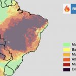Risco muito alto a extremo de fogo em metade do Brasil