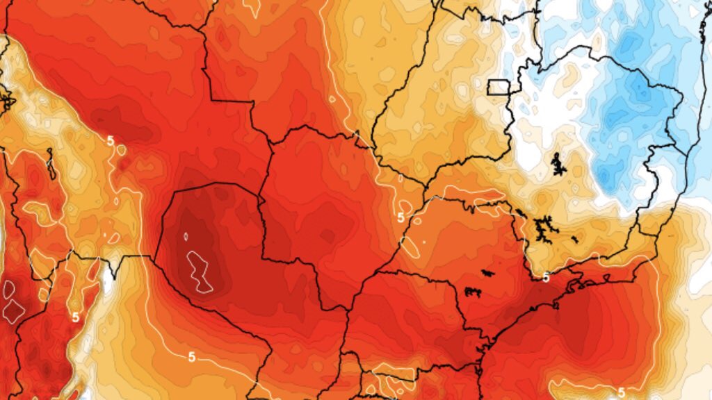 Previsão do tempo – Calor intenso a extremo no Sudeste e Centro-Oeste