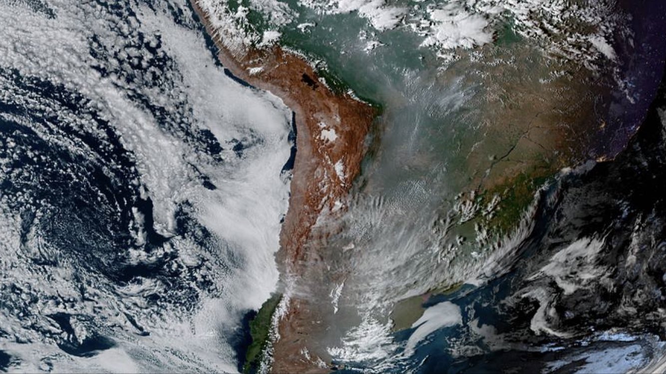 Fumaça da Amazônia e Pantanal chegou ao Norte da Patagônia