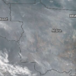 Satélite mostra o Mato Grosso tomado por fumaça