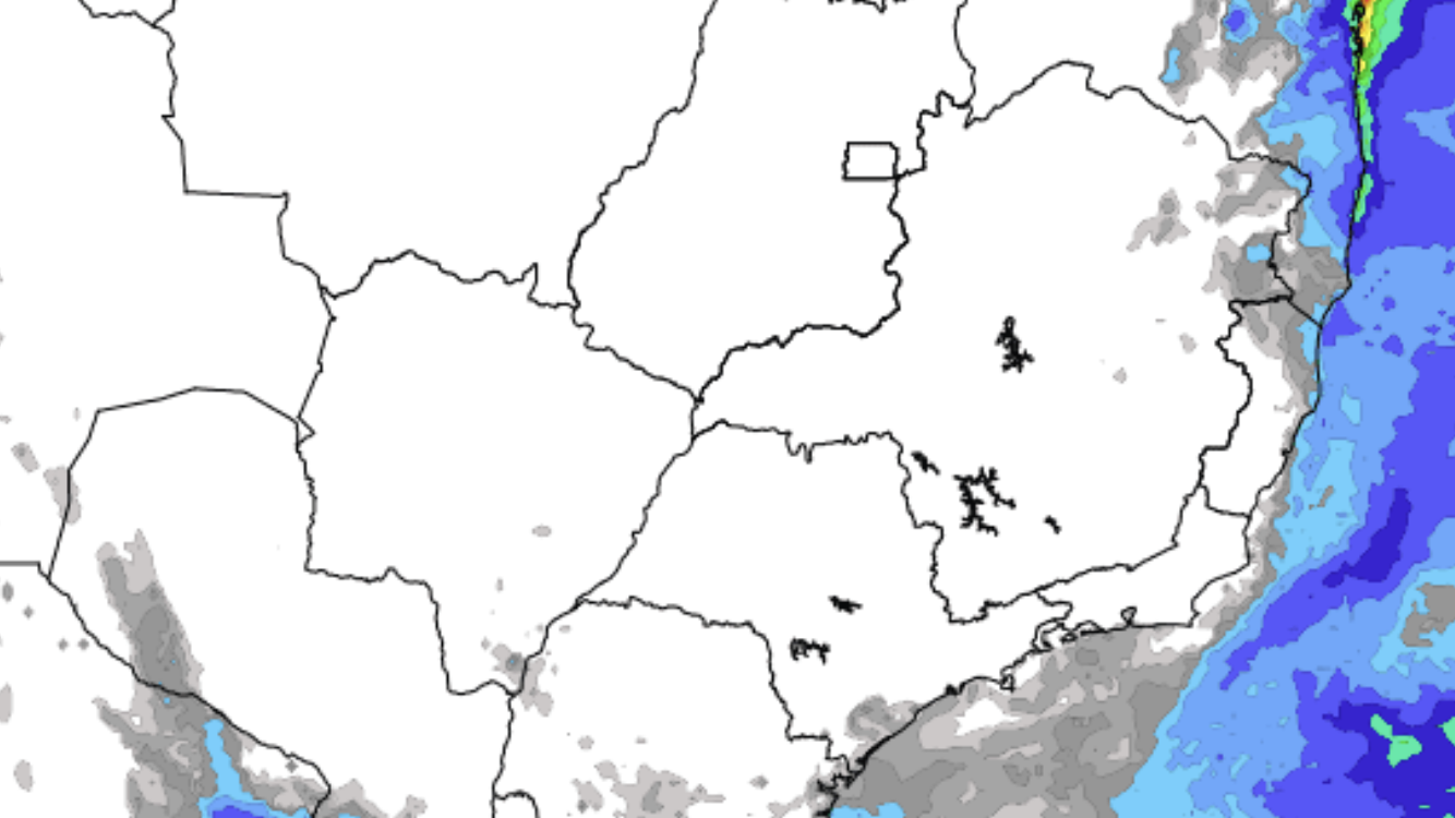 Previsão do tempo – Tendência de chuva para sete dias