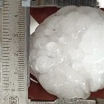Frente quente traz granizo de grande tamanho