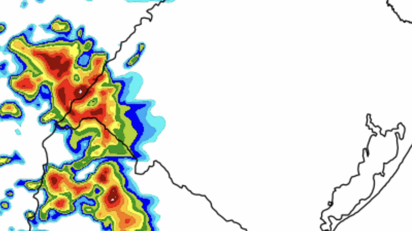 Chuva e temporais avançam da Argentina Chuva e temporais avançam da Argentina