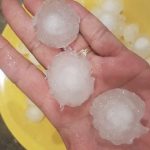 Fortes temporais trazem granizo grande na Argentina