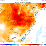 Aviso de intenso calor em parte do Sul do Brasil