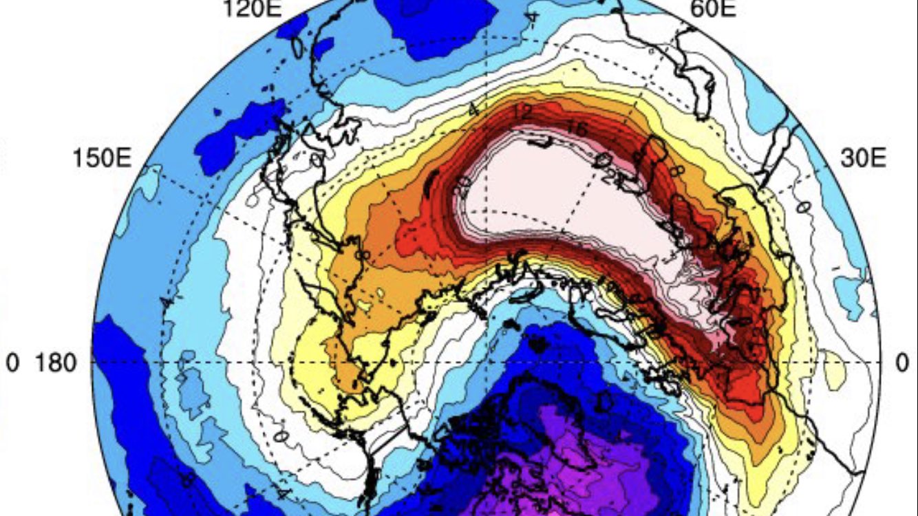 Grande evento de Súbito Aquecimento Estratosférico Impacto esperado em diversas regiões do Hemisfério Norte nas próximas semanas