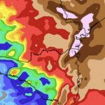 Chuva muito volumosa entre o Sul do Brasil e São Paulo