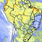 Tendência de chuva para dez dias no Brasil