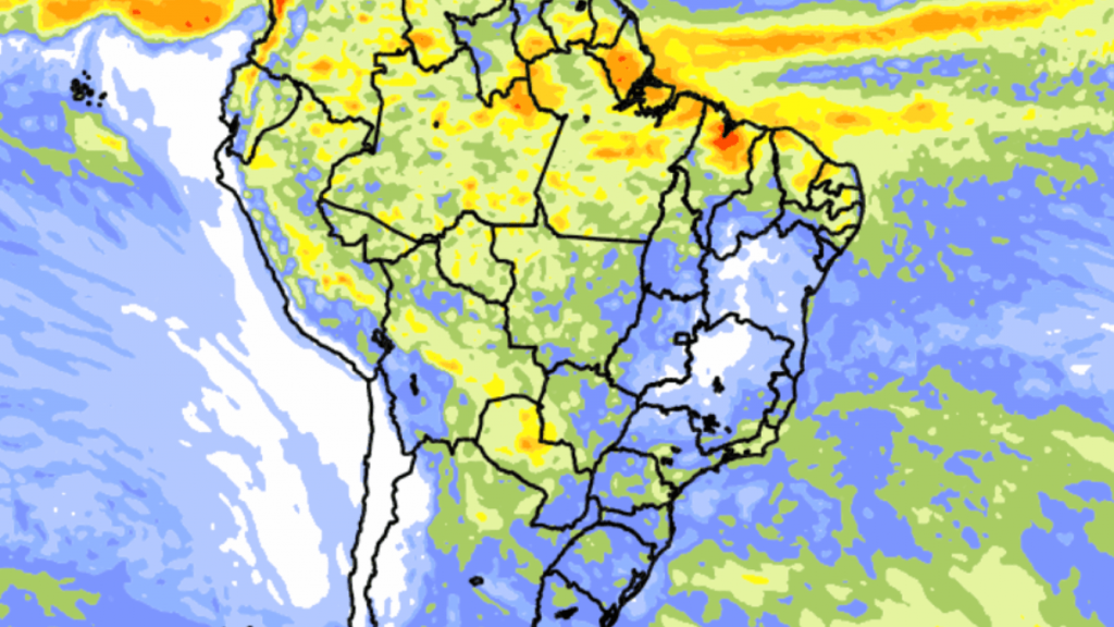 Clima no Brasil – Tendência de chuva para dez dias